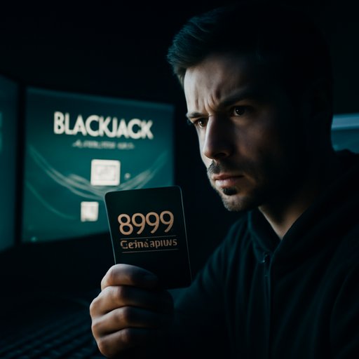 B999 ব্ল্যাকজ্যাক কার্ড হাতে ধরা